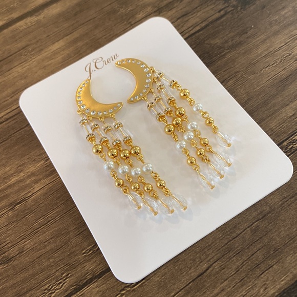 J. Crew Franchi Moon Pearl Earrings - Picture 7 of 12